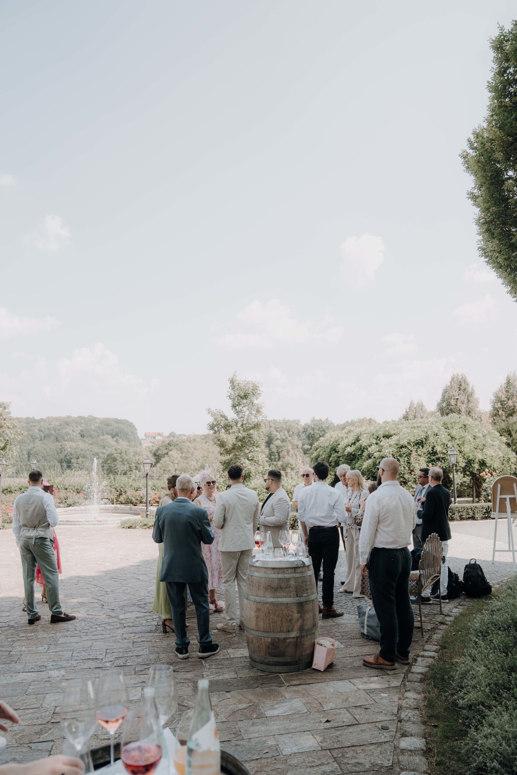 Aperitif bei der Hochzeitslocation in der Steiermark Weinschloss Thaller