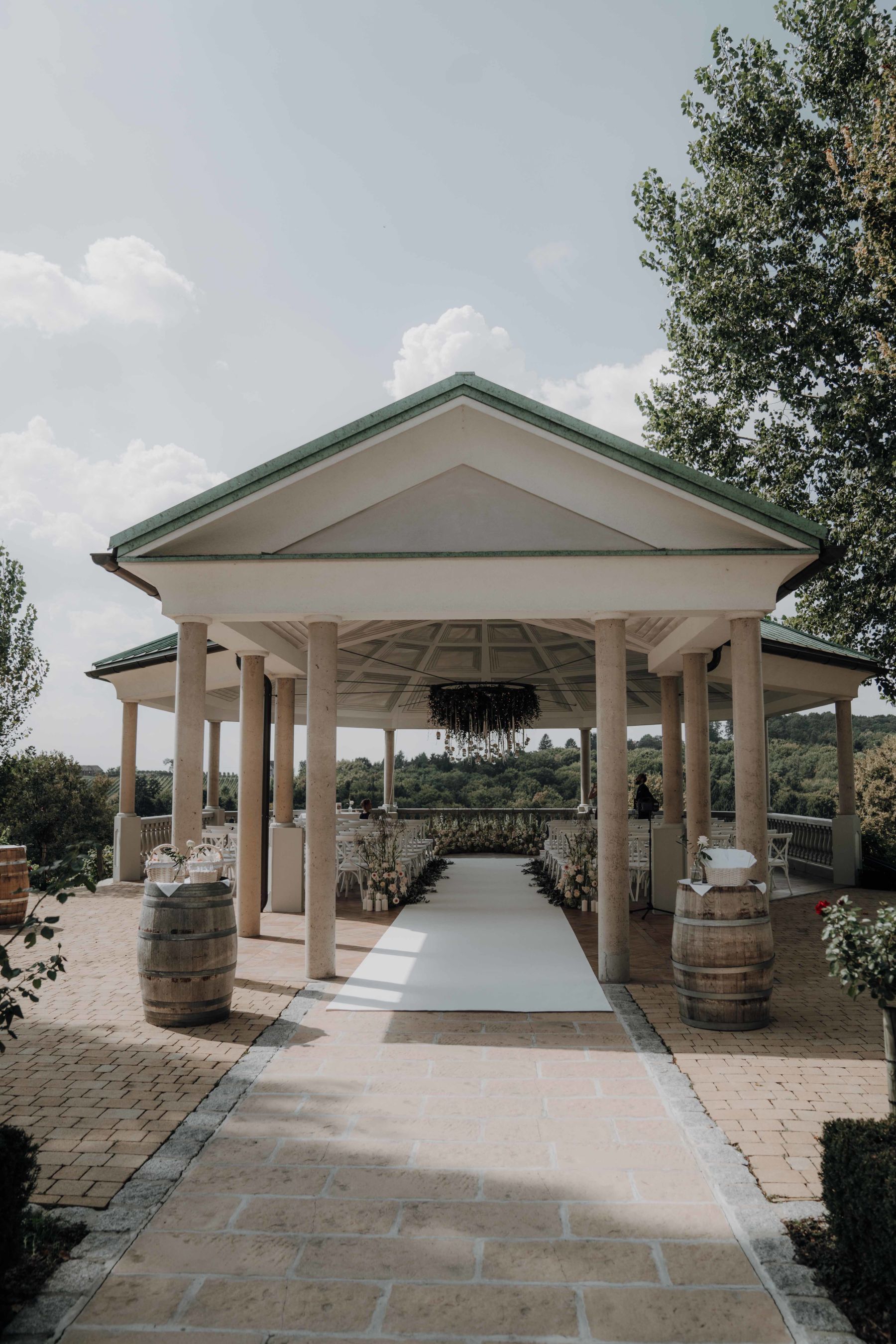 Hochzeits-Pavillon von der Green Location dem Weinschloss Thaller im Vulkanland Steiermark