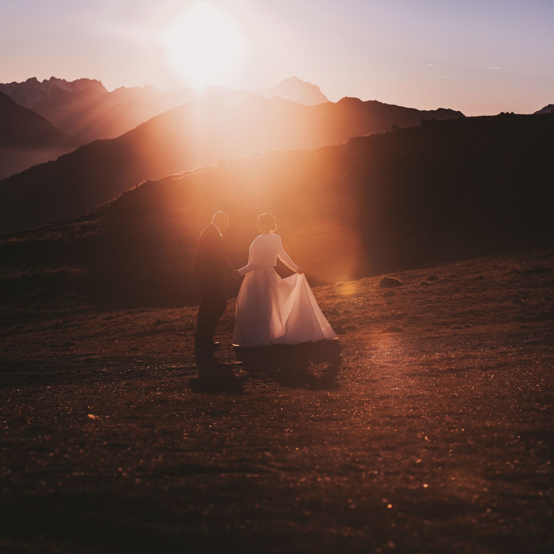 Tanz im Sonnenuntergang
