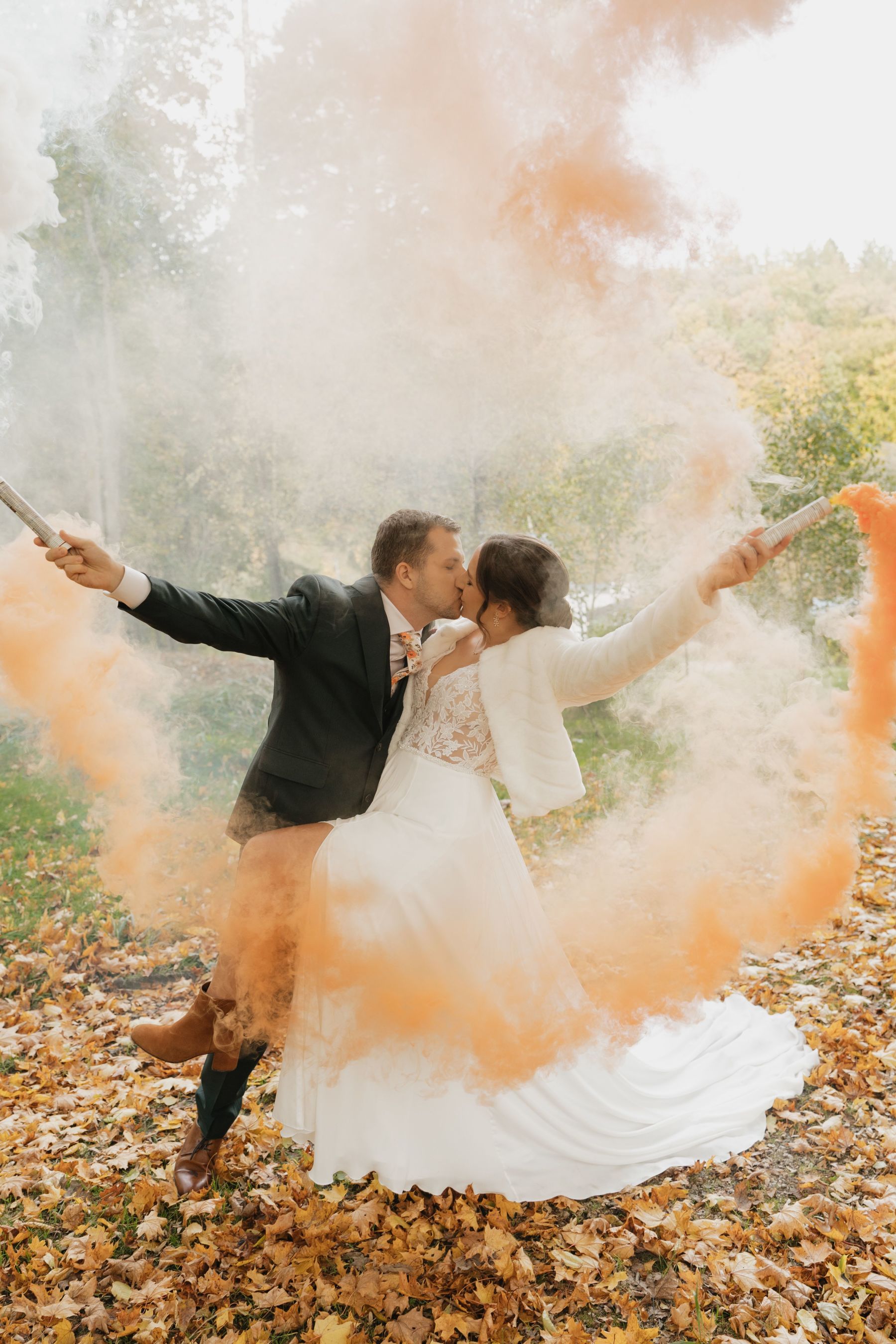 Couple Shooting mit Farbrauch