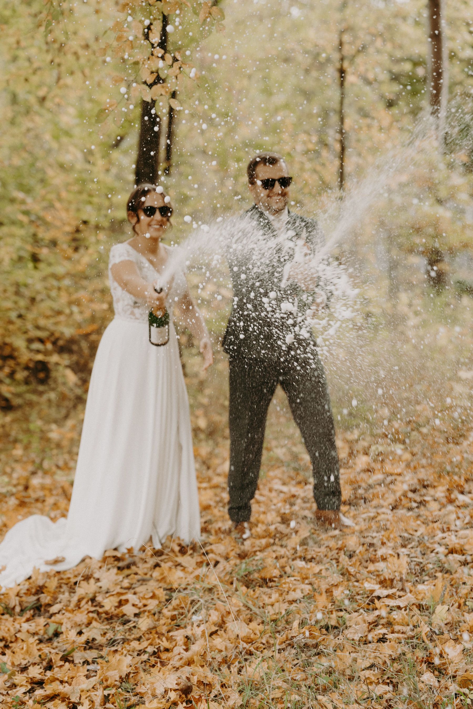 Couple Shooting Champagne Pop