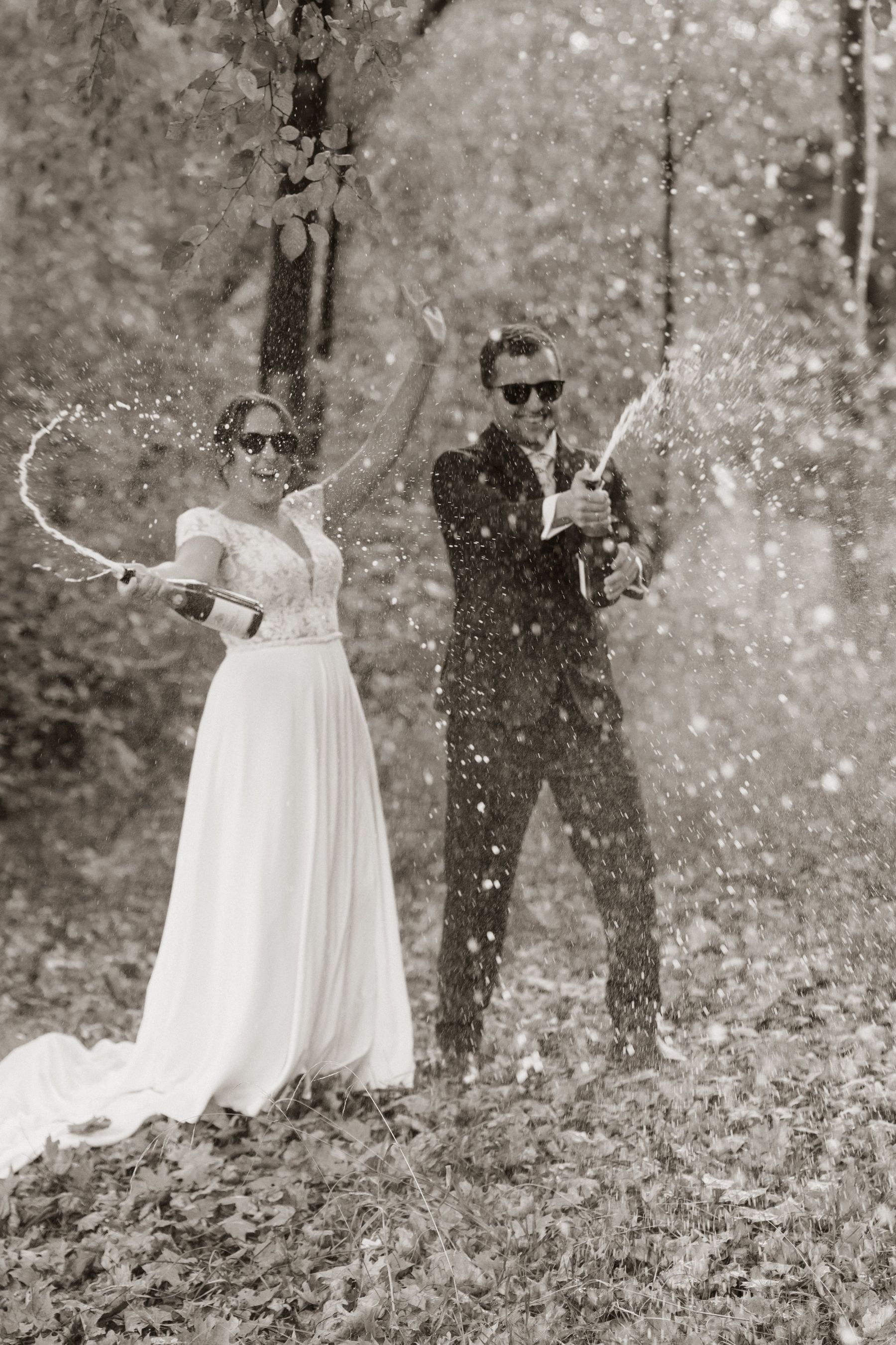 Couple Shooting Champagne Pop