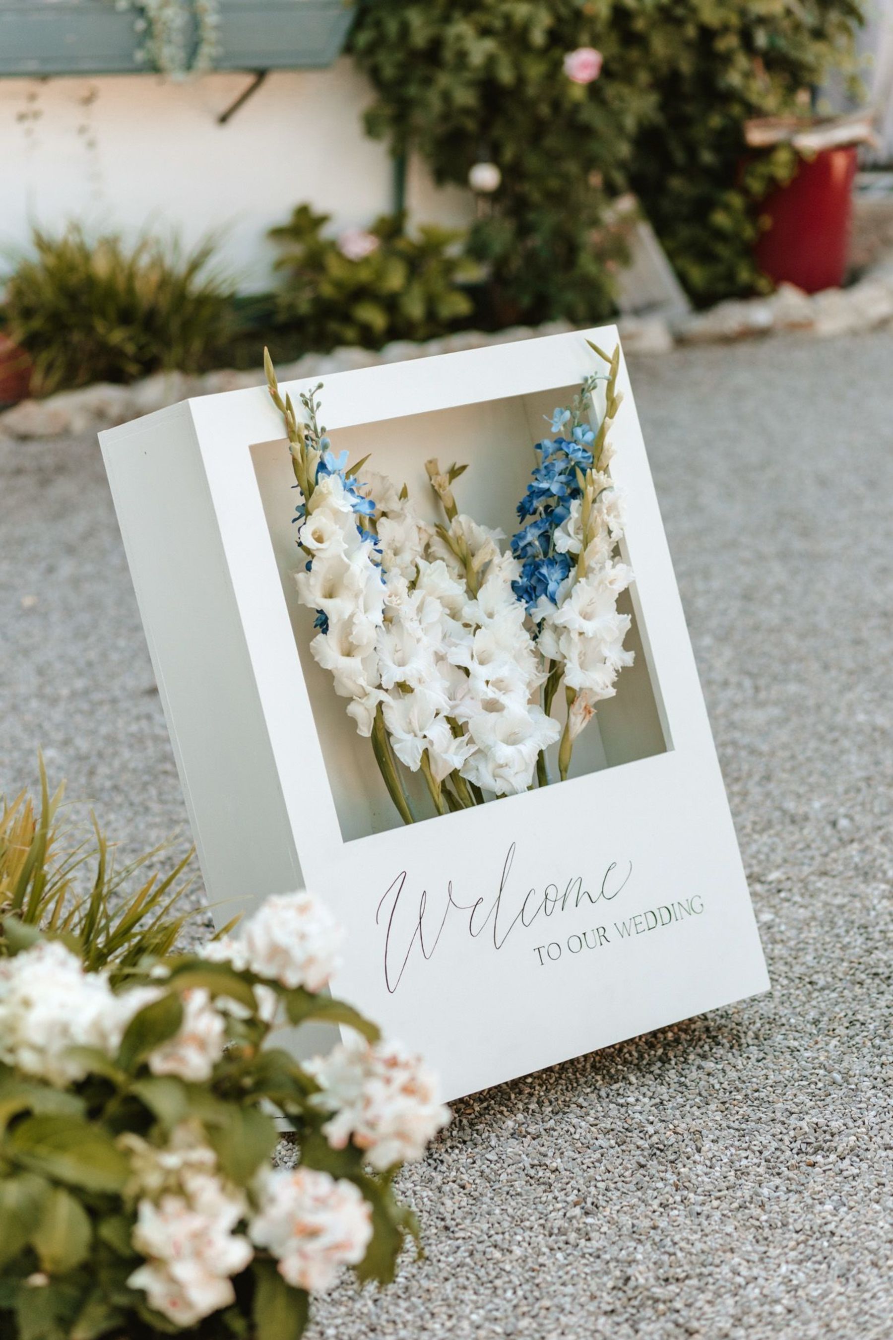 Willkommensschild Hochzeit