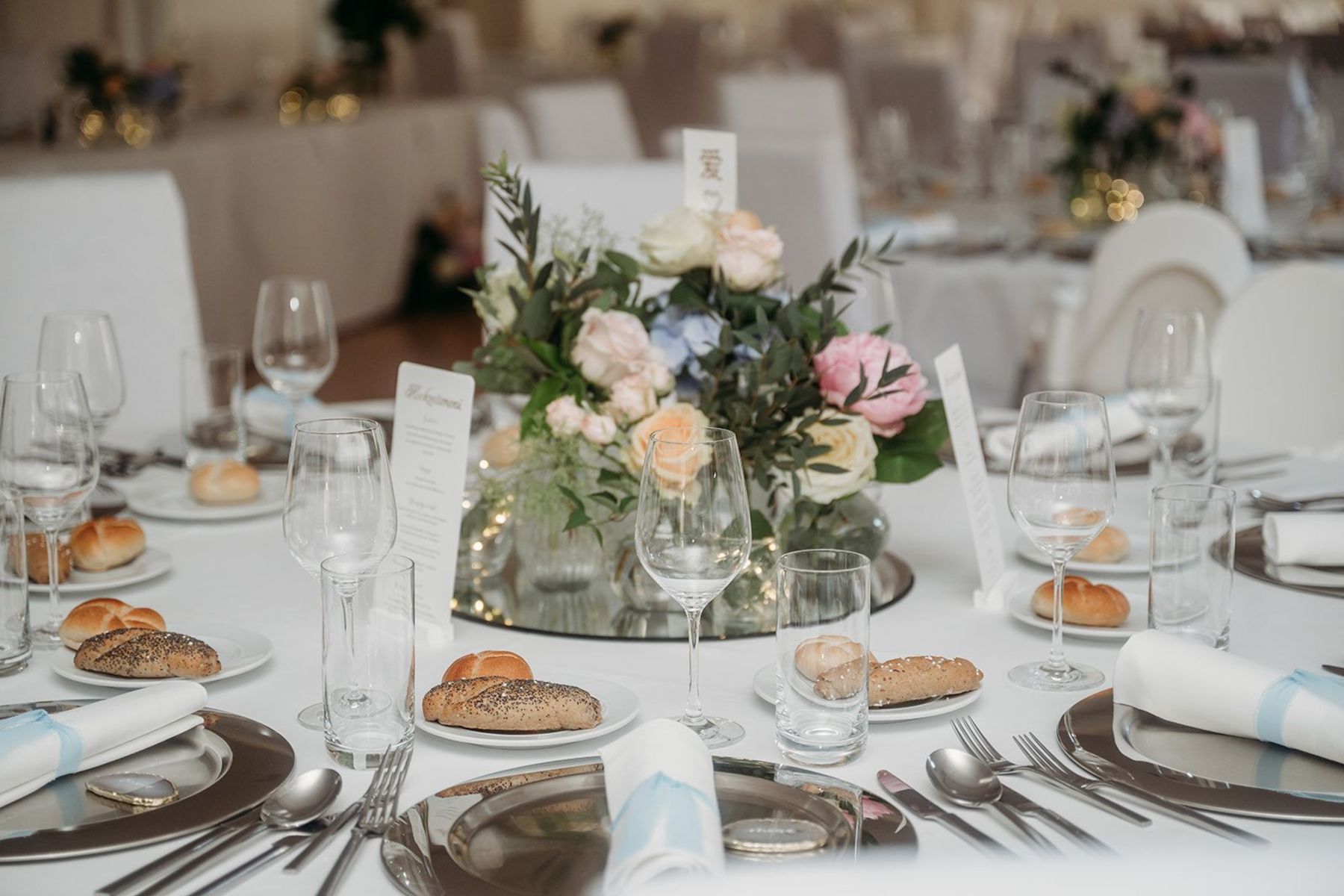 Hochzeit Tischdekoration Schloss Hernstein