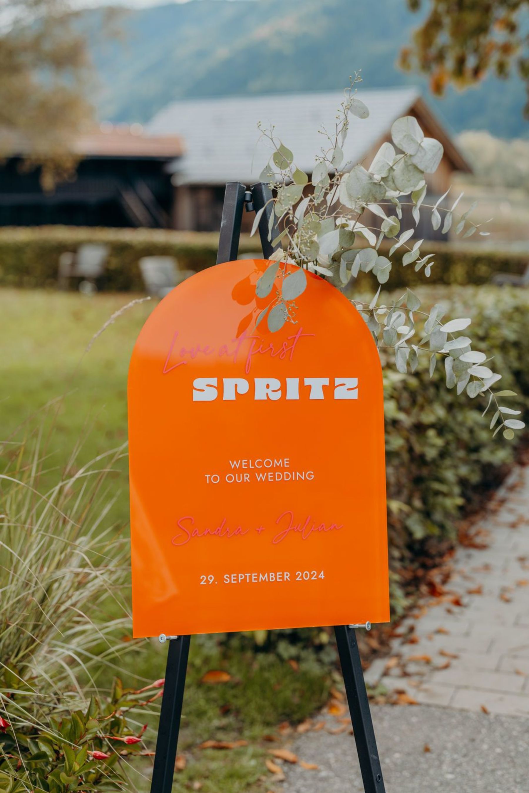 Willkommensschild Hochzeit