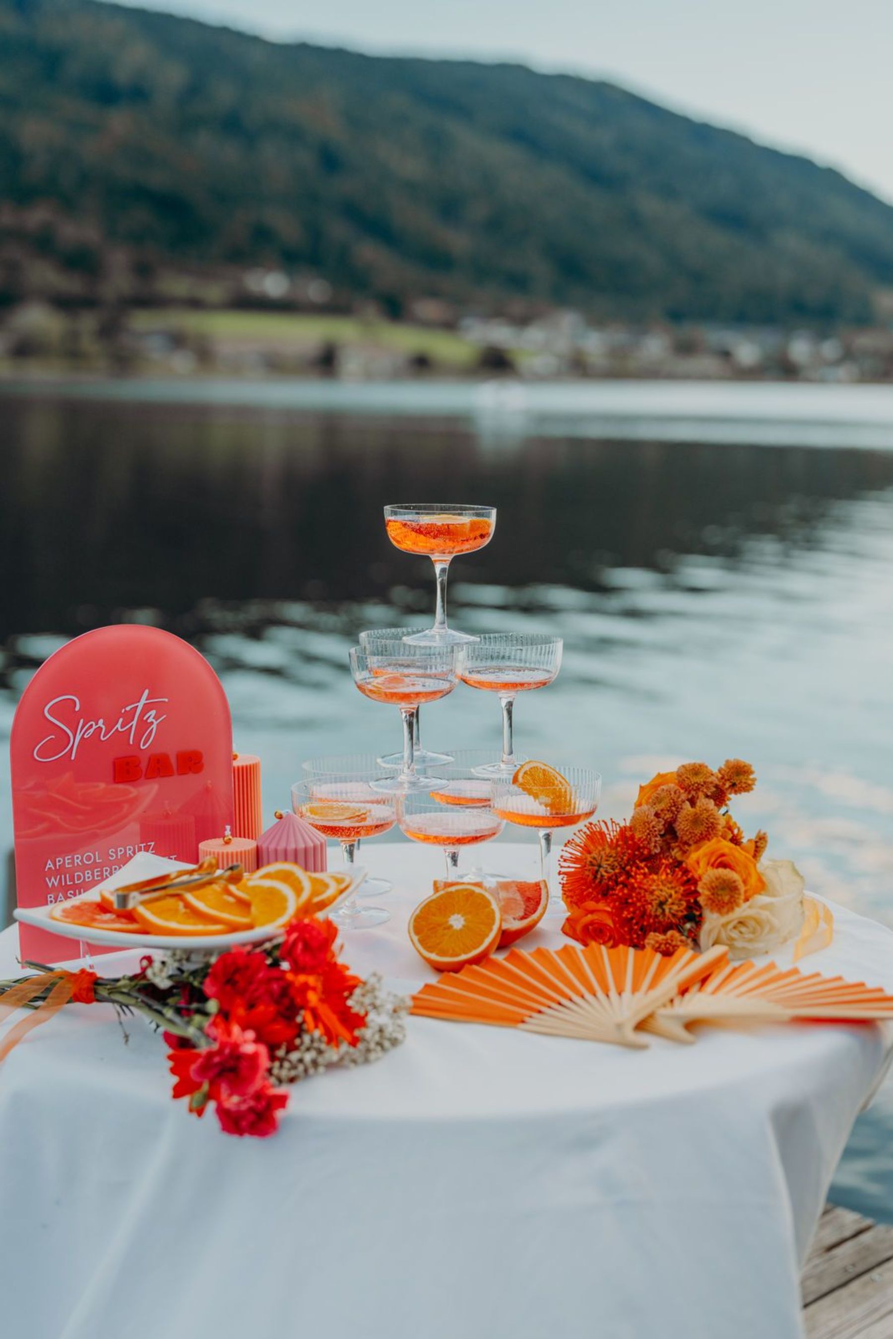 Aperol Spritz Tower Champagne Tower