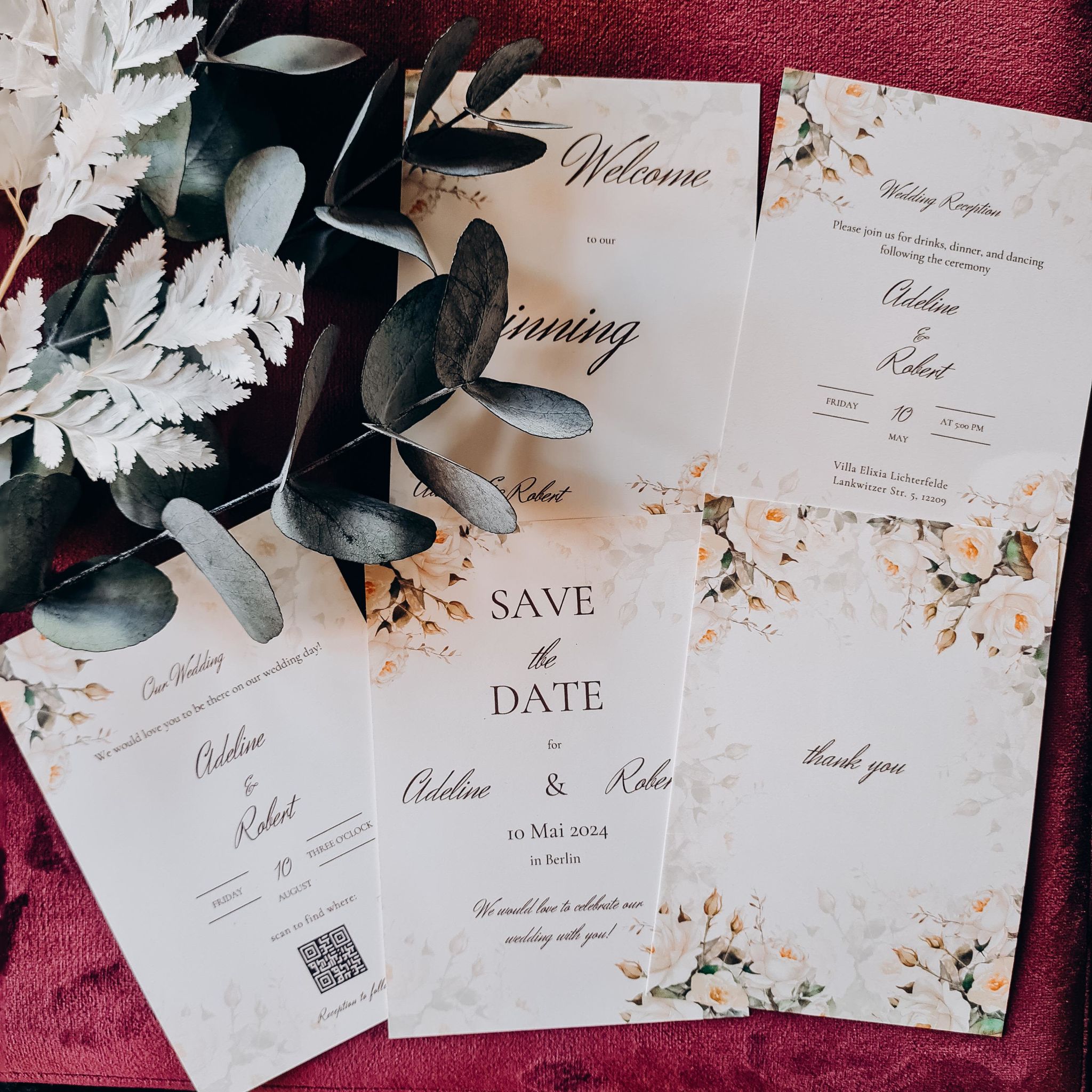 Vintage Hochzeitspapeterie Set 