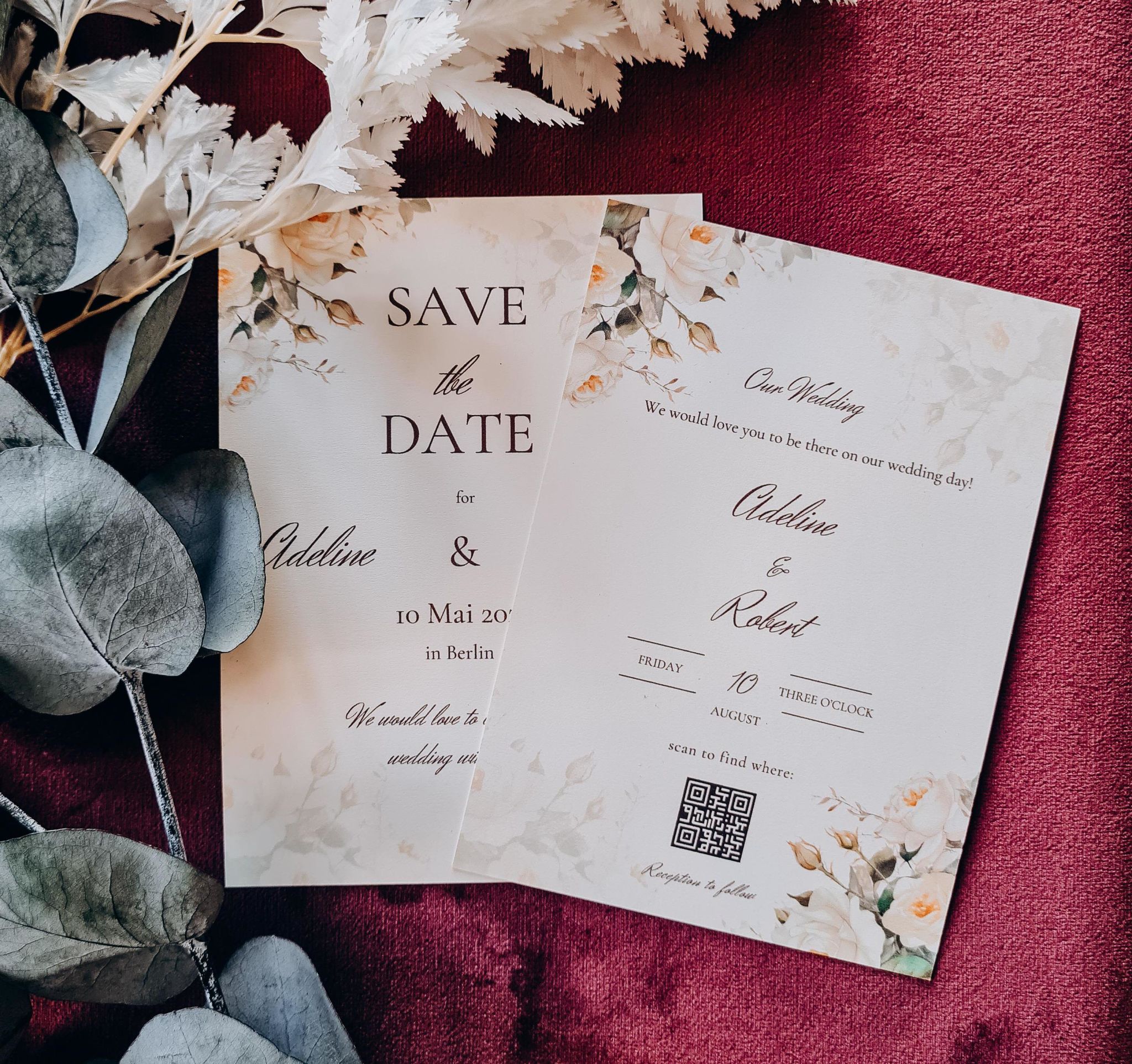 Vintage Hochzeitspapeterie Set 