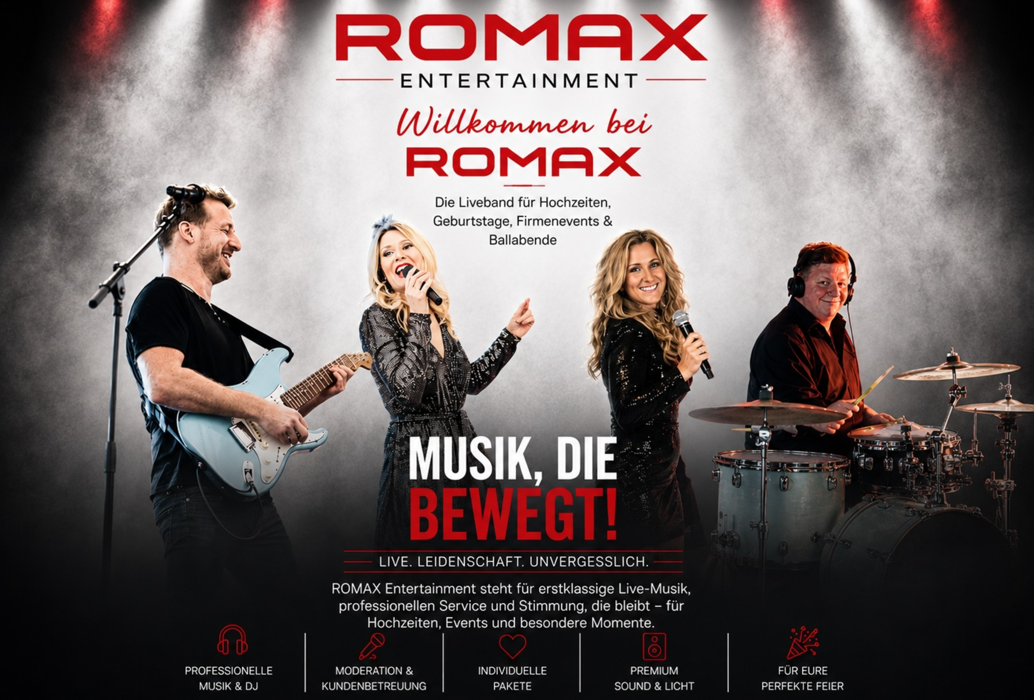 HOCHZEITSBAND – PARTYBAND – TANZBAND MIT SÄNGERIN AUS OBERÖSTERREICH 