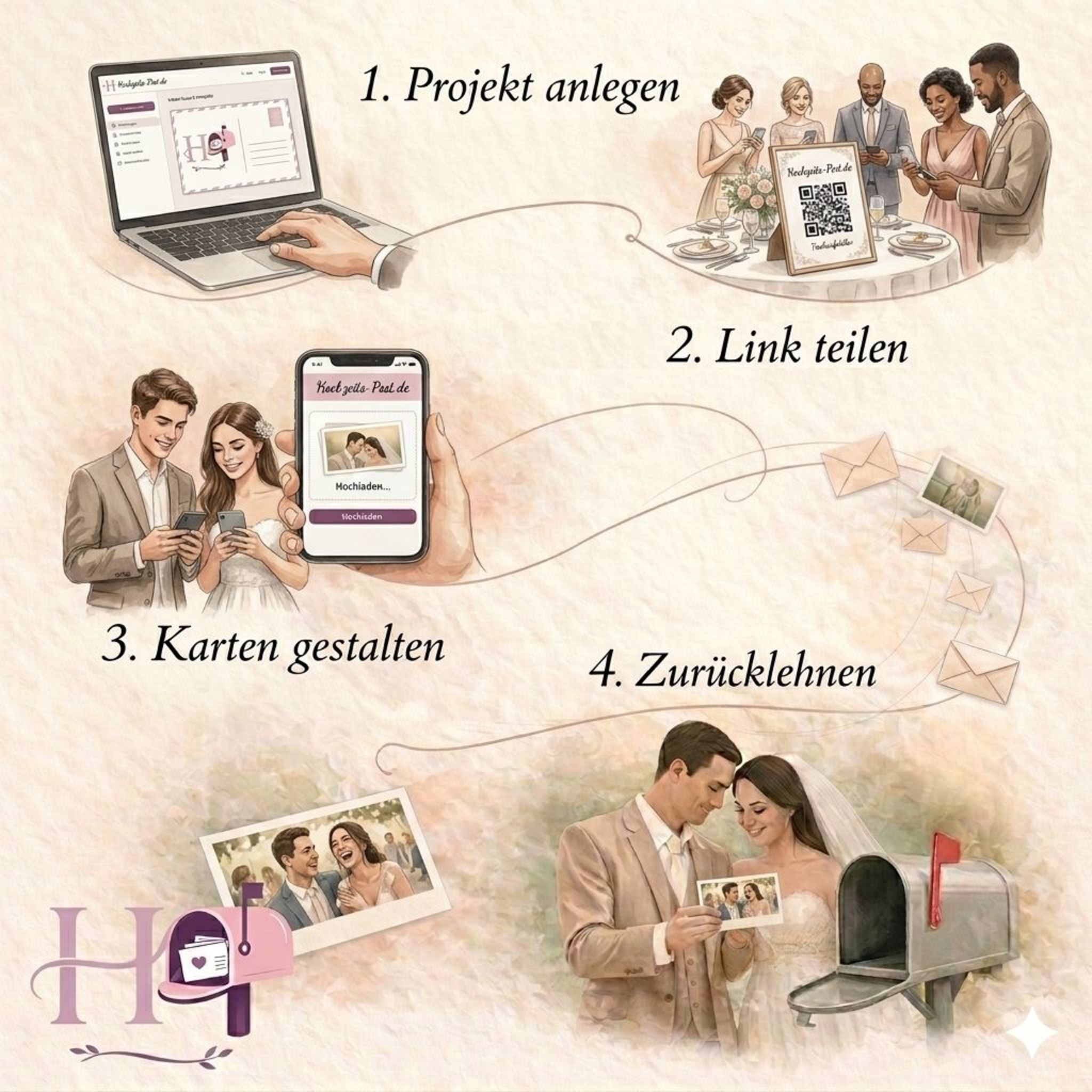 Individuell gestalteten Foto-erinnerungskarten