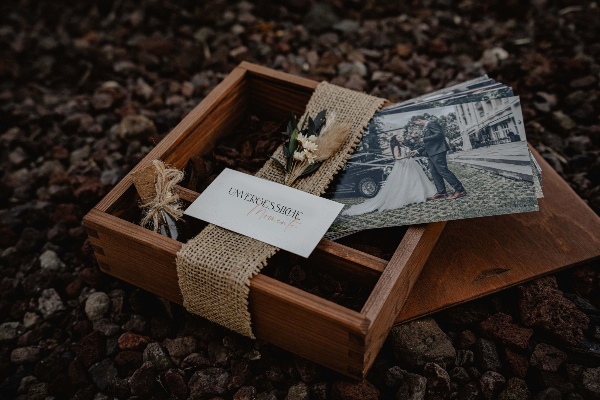Hochzeitzbox inklusive USB Stick und Abzüge