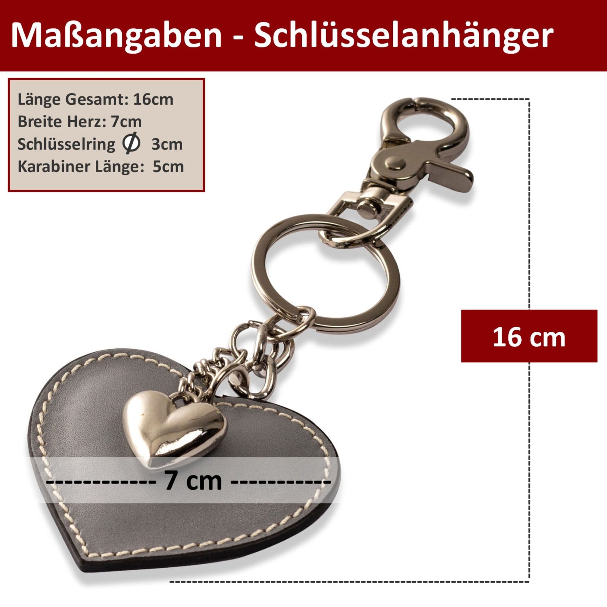 Schlüsselanhänger in Herzform 