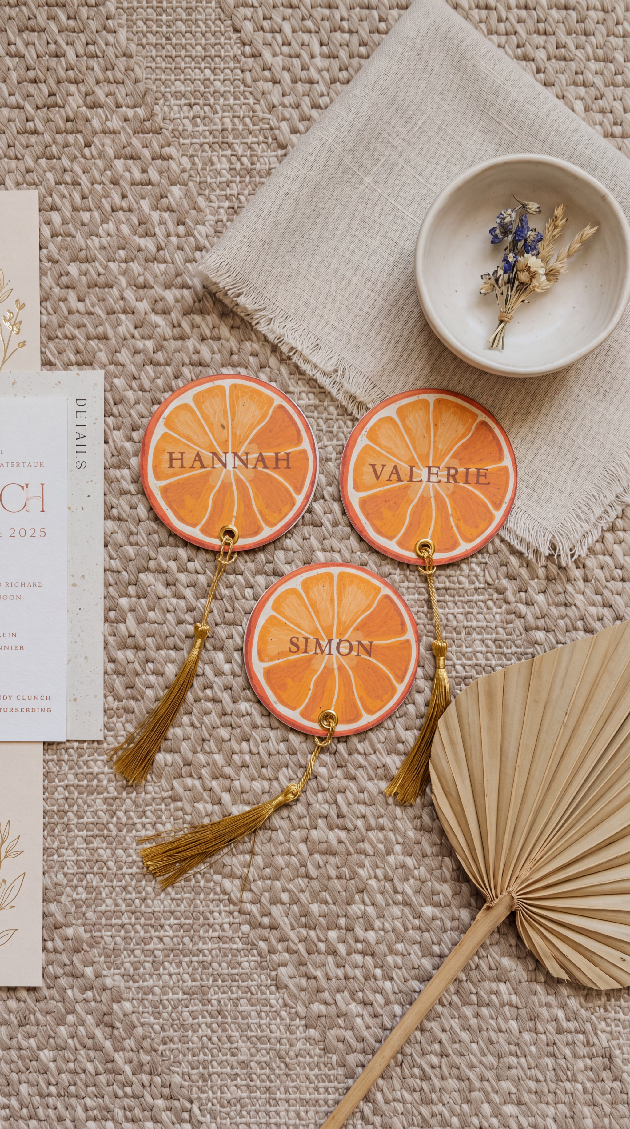 Menükarte / Namenskarte Orange