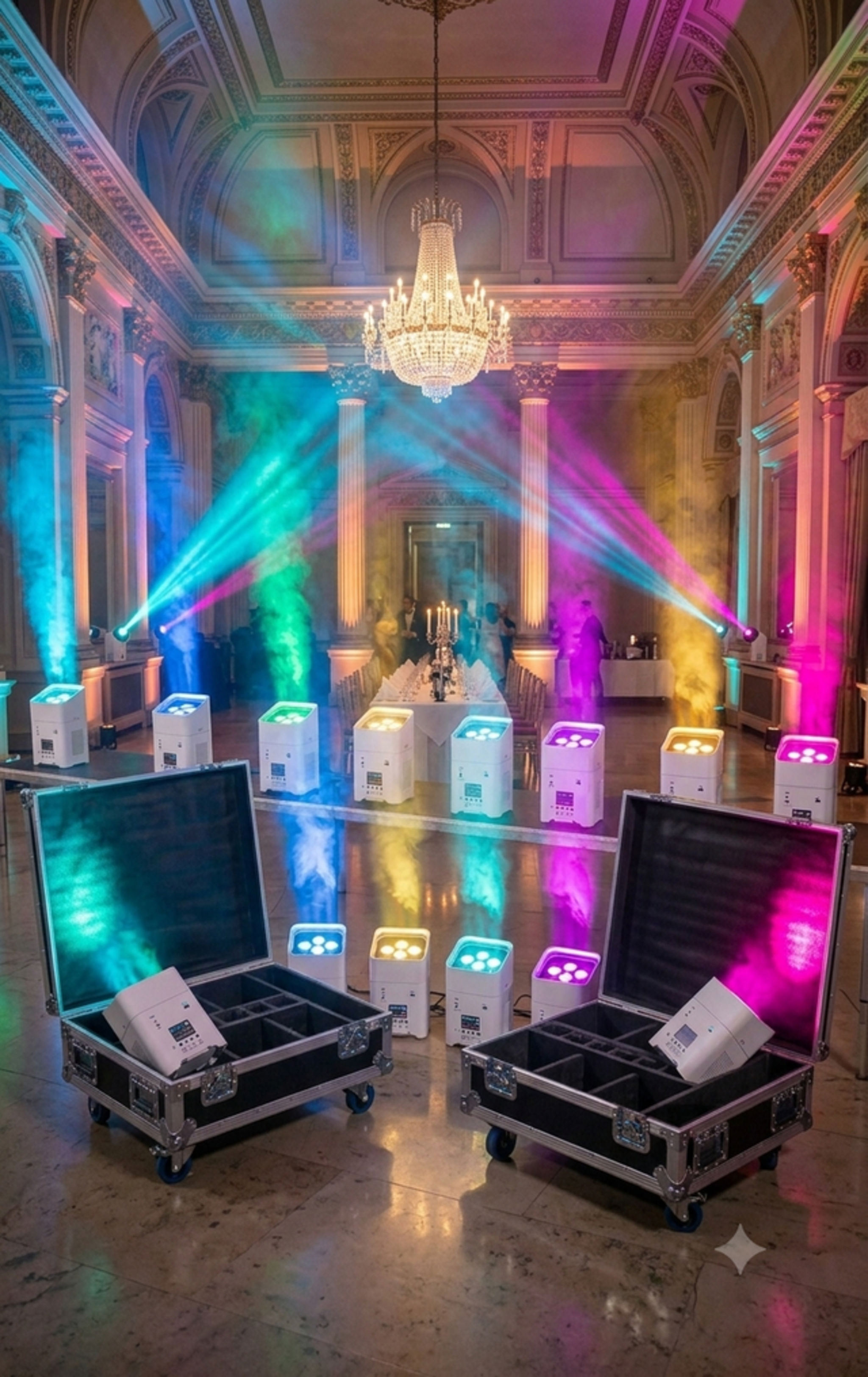 Akku-Spot-Paket „Hochzeits-Uplighting L“