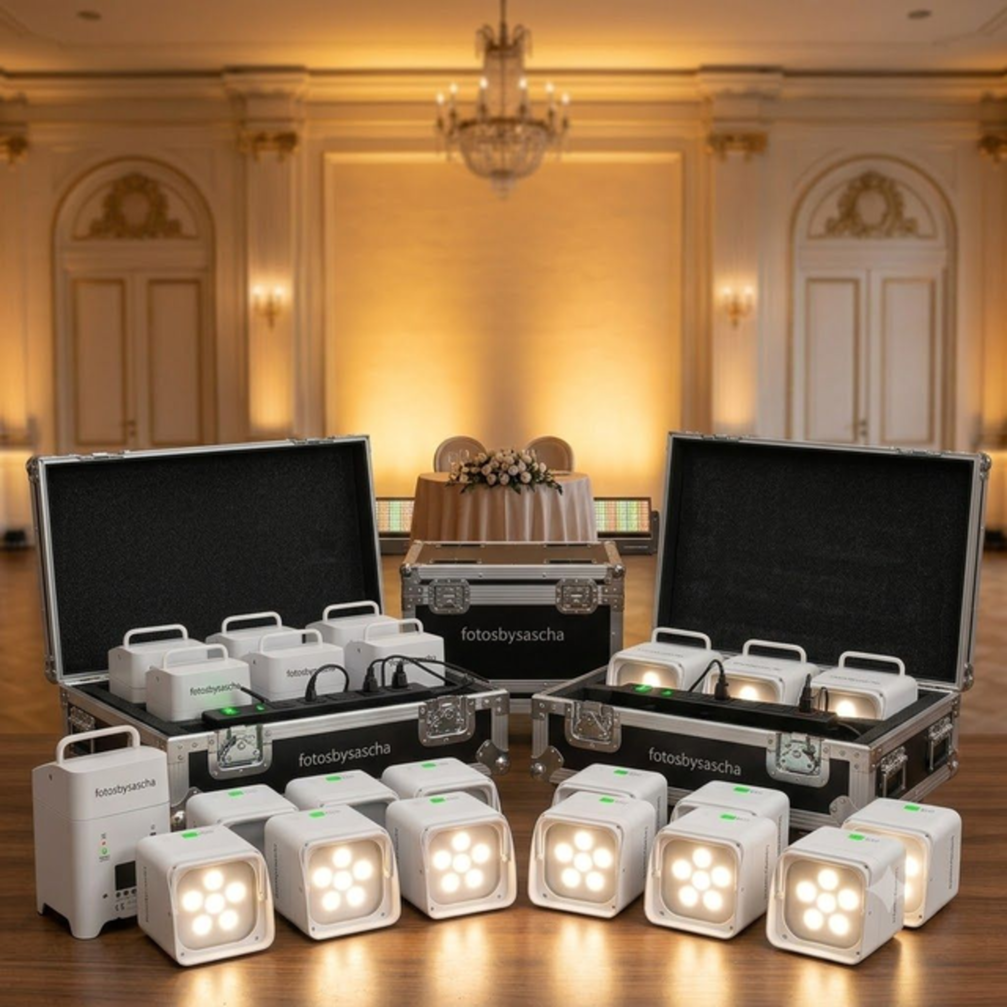 Akku-Spot-Paket „Hochzeits-Uplighting L“