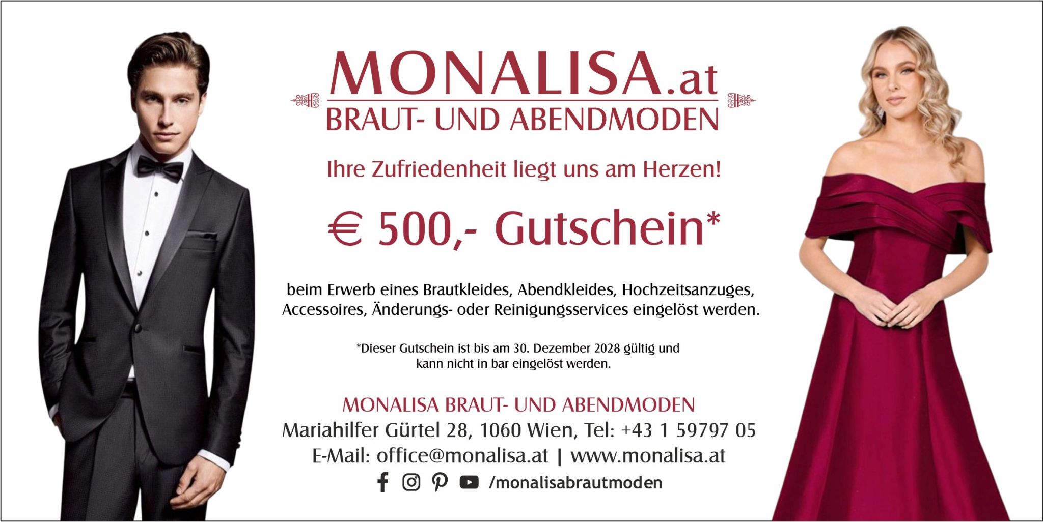 ERWERB VON MONALISA BRAUT- UND ABENDMODEN EINKAUFSGUTSCHEINEN - 2