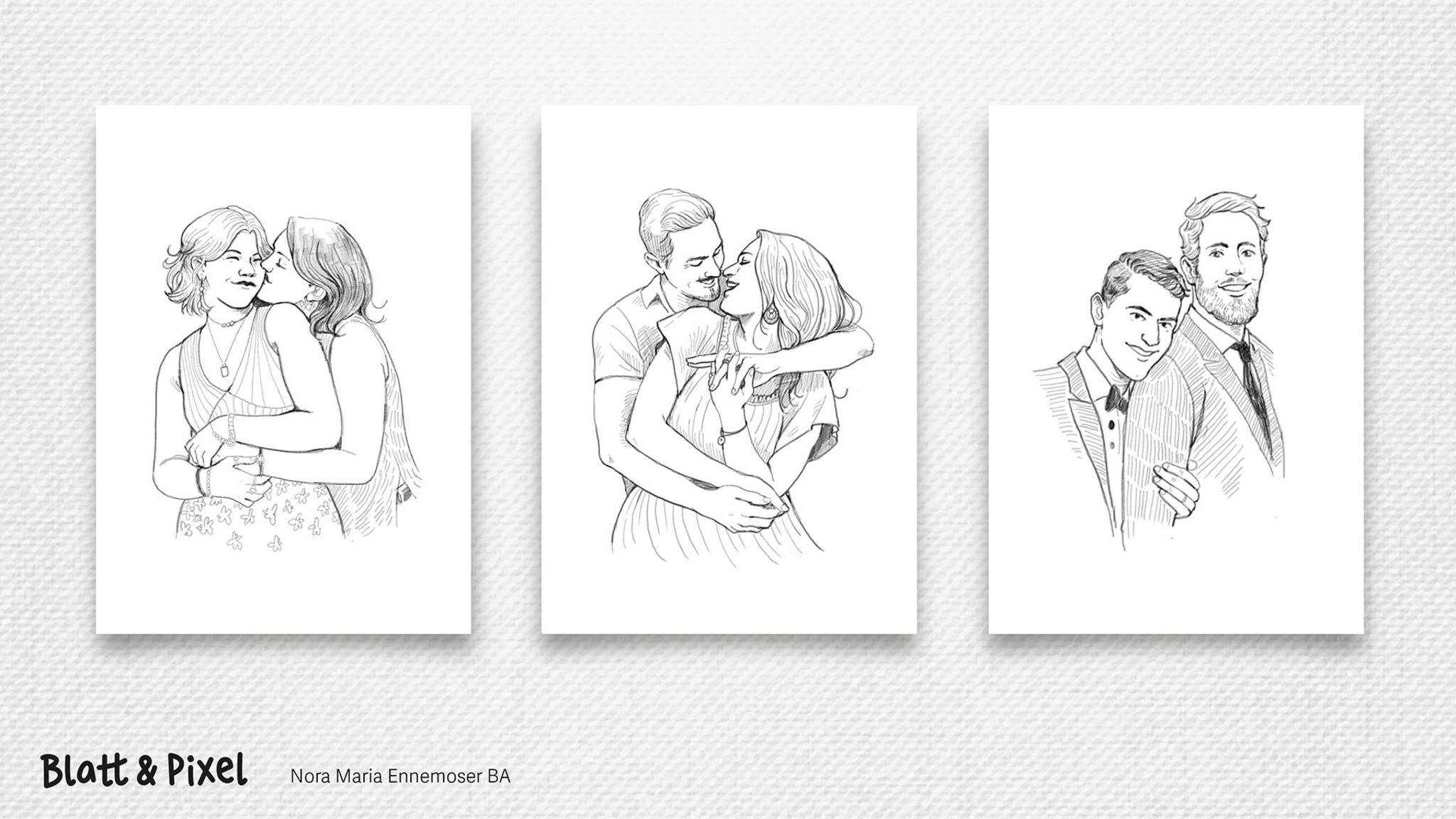 Save-the-Date Design mit einer Illustration von euch