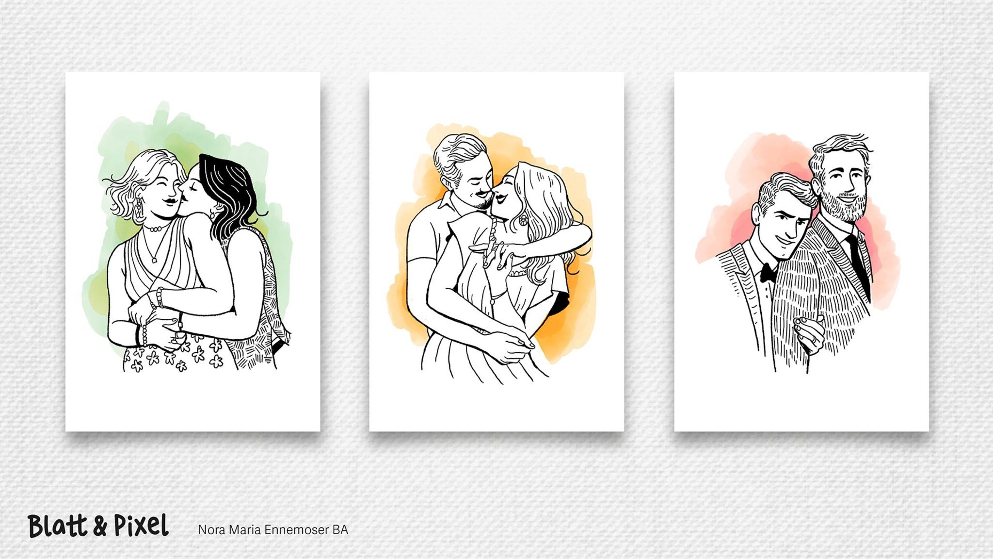 Save-the-Date Design mit einer Illustration von euch