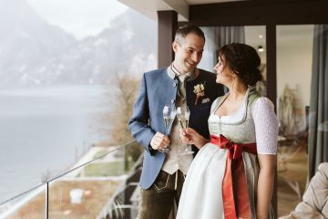 Intime Trachtenhochzeit mit Getting Ready im Seehotel 