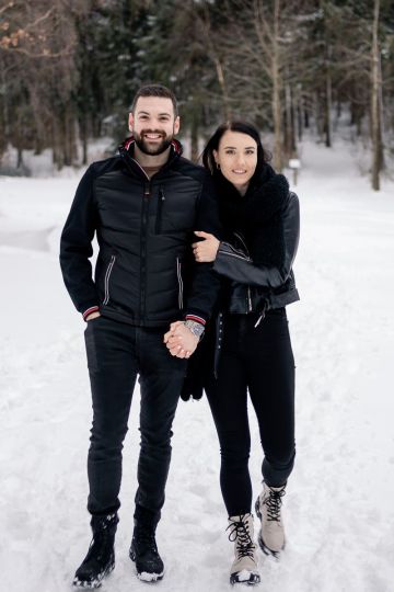 Wunderschönes Pärchenshooting im Schnee