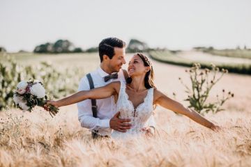 Boho Hochzeit im Himmelblau Rust