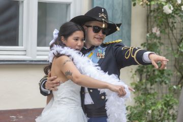 Außergewöhnliches amerikanische Militär Hochzeit im Schloss Blutenburg, München