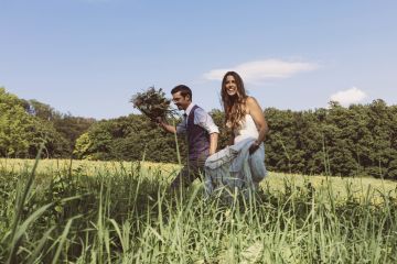 Boho outdoor Hochzeit mit italienischem Flair am Kahlenberg