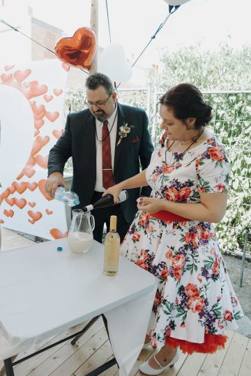Gartenhochzeit im Festzelt