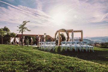 Exklusive Trauung bei atemberaubendem Sonnenuntergang