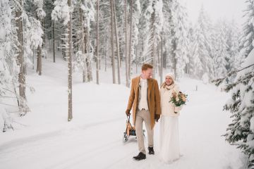 🛷❄️ Hochzeit mal anders – Mit Schlitten und Schnee ins Eheglück! 💍✨