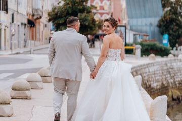 After Wedding Shooting in Poreč, Istrien – Romantische Bilder am Meer in Kroatien