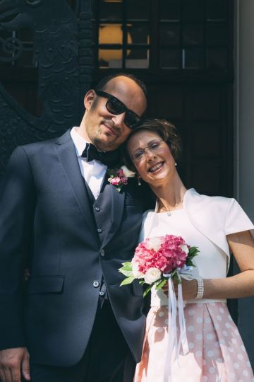 Moderne Hochzeit im Augarten in Wien
