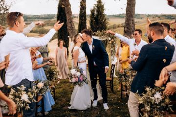 Moderne Toskana Hochzeit 