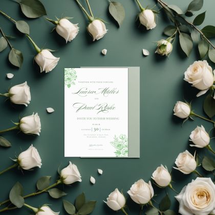 Toile Hochzeitseinladungskarten Set 