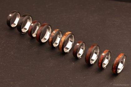 Ringberatung zu Holz-Carbon-Silber und Goldringen