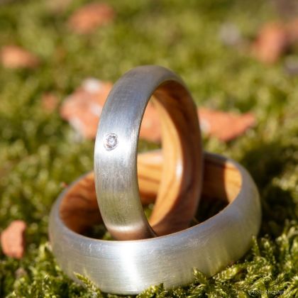 5th Edition Slimline mit Olivenholz, Eheringe