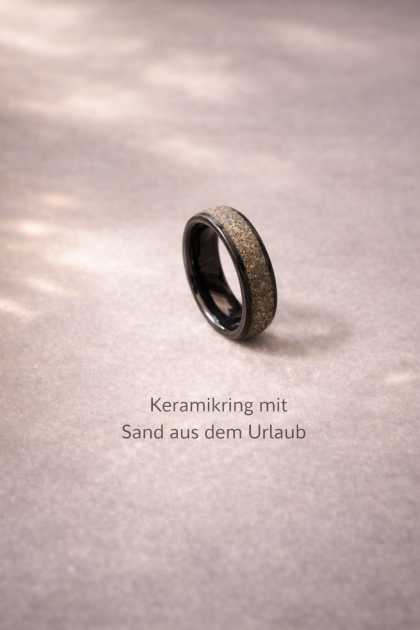 Ring Edelstahl oder Keramik mit euren Erinnerungsstücken wie Sand, Stoff, Blumen Ring Edelstahl oder Keramik mit euren Erinnerungsstücken wie Sand, Stoff, Blumen