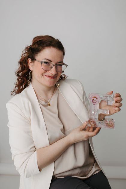 Brautstrauß konserviert in Buchstabe Brautstrauß konserviert in Buchstabe