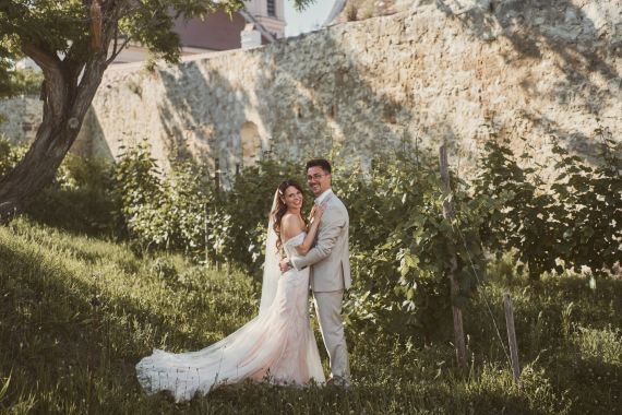 Zauberhafte Hochzeit mit Himmelblau-Charme
