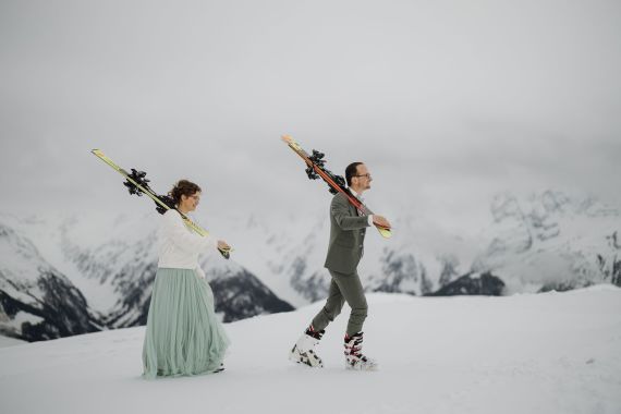 Besondere Ski-Hochzeit im Zillertal
