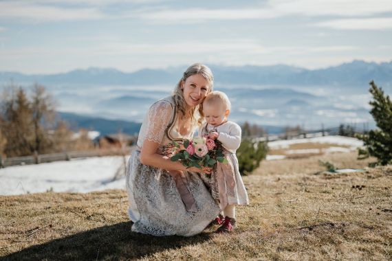 Standesamtliche Trauung zu zweit mit Kindern auf der Gerlitze