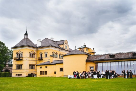 Hochzeitsreportage in Salzburg: Gasthaus zu Schloss Hellbrunn