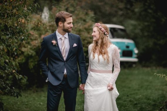 Romantische Vintage-Hochzeit in der Träumerei
