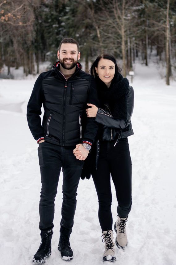 Wunderschönes Pärchenshooting im Schnee