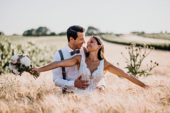 Boho Hochzeit im Himmelblau Rust
