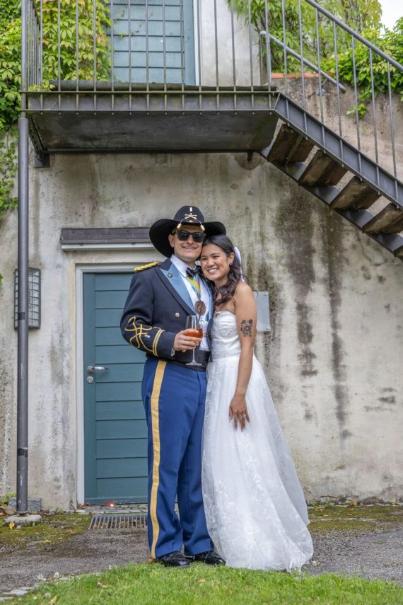 Außergewöhnliches amerikanische Militär Hochzeit im Schloss Blutenburg, München