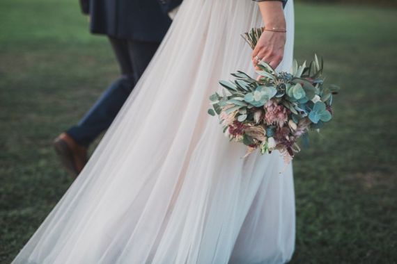 Vintage Hochzeit im Himmelblau