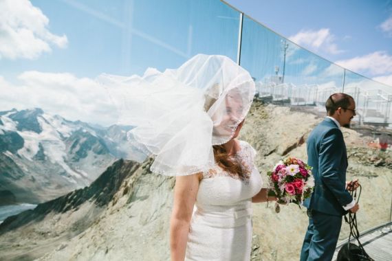 Spektakulär! Eine Trauung auf 3.440 Metern Höhe auf dem Pitztaler Gletscher in Tirol