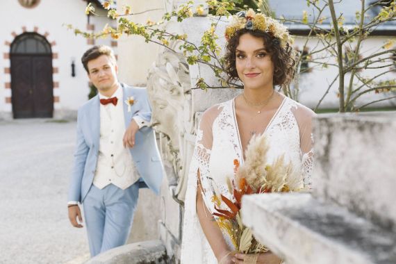 Herbstzauber in Wien: Boho-Hochzeit in der historischen Hermes Villa