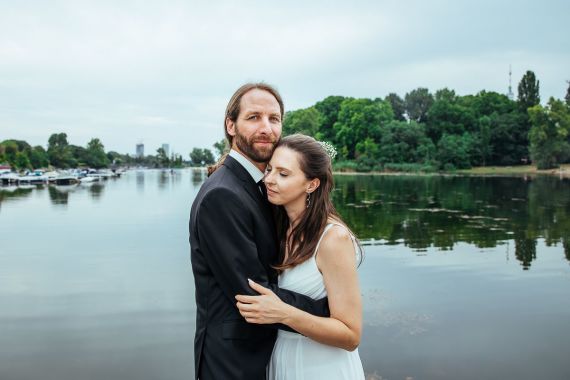 sommerliche Hochzeit an der alten Donau in Wien